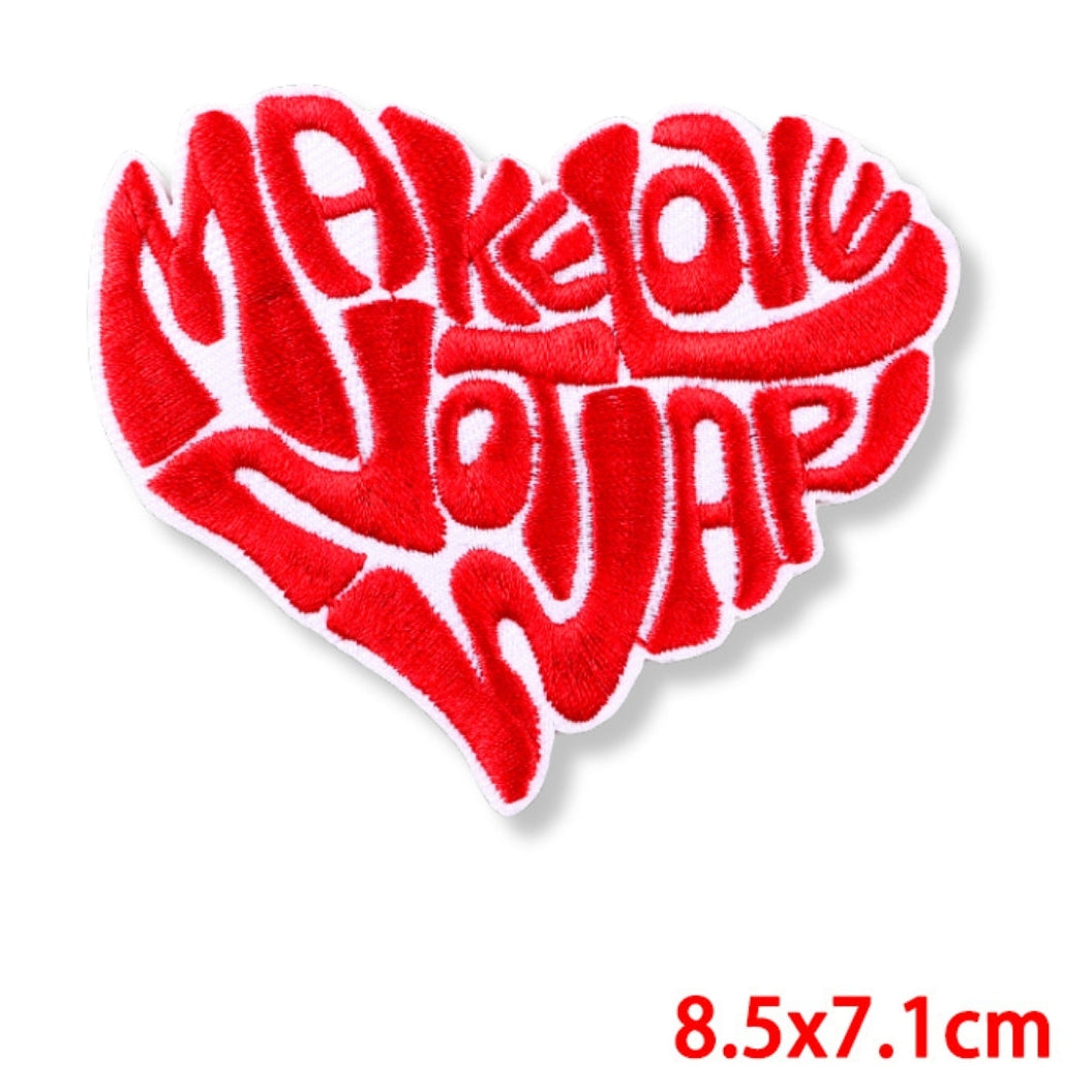 Love & War Embroidered Hook Velcro Patch