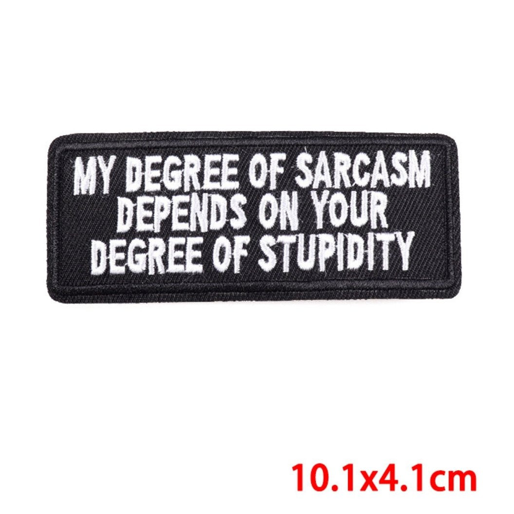 Funny 10 Embroidered Hook Velcro Patch