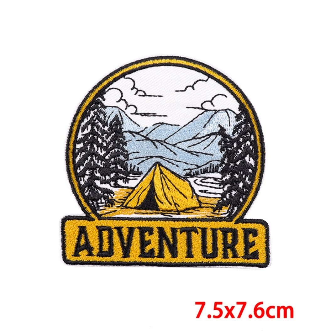 Adventure Embroidered Hook Velcro Patch