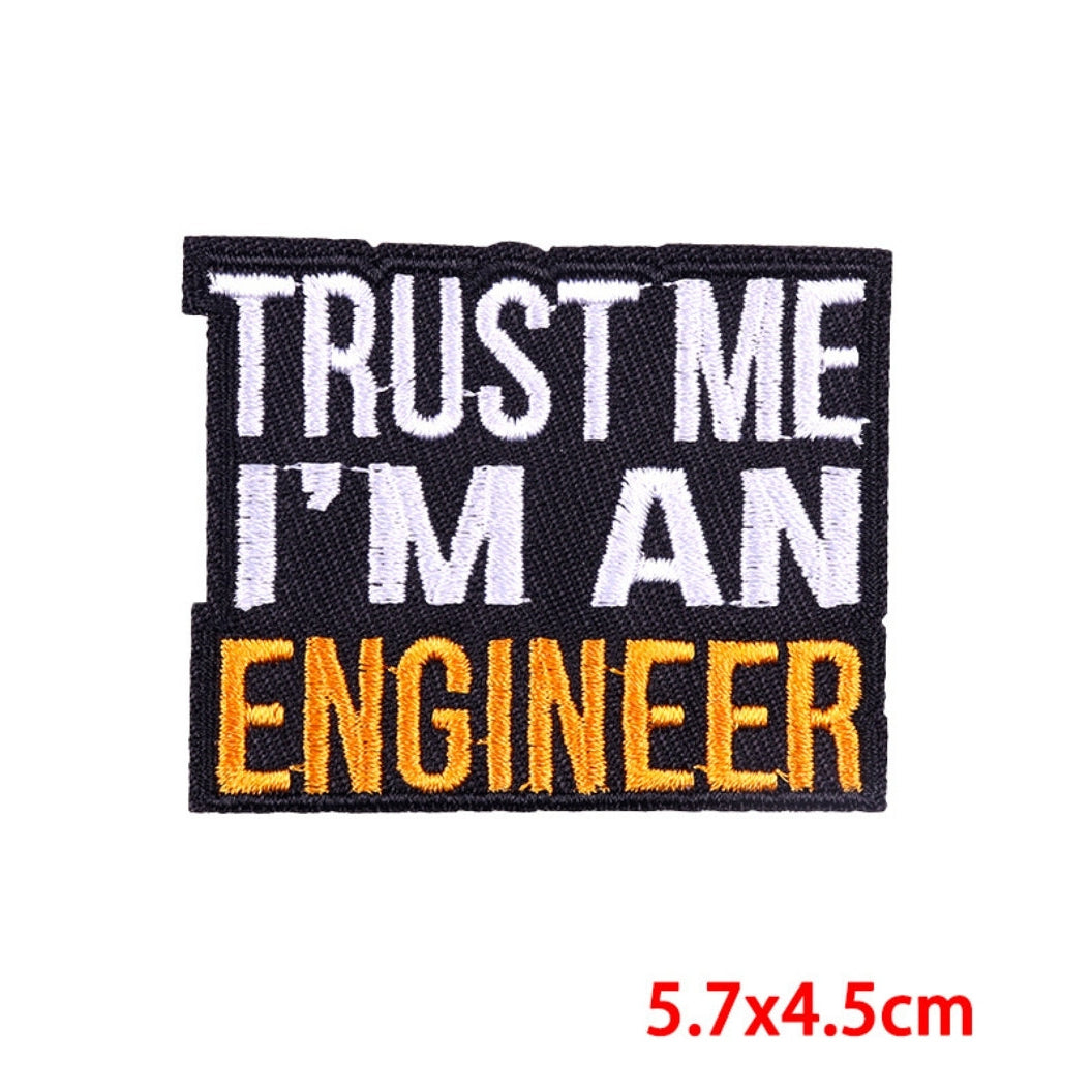 Engineer Embroidered Hook Velcro Patch