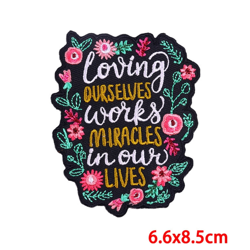 Self-Love Embroidered Hook Velcro Patch
