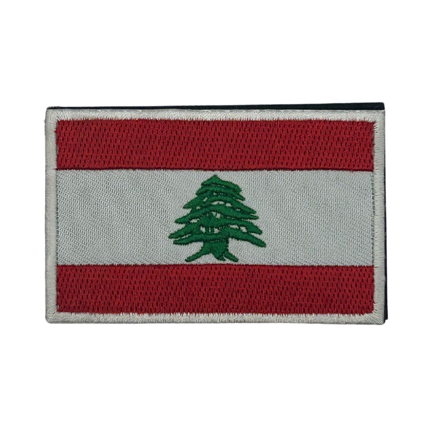 Lebanon Flag Embroidered Hook Velcro Patch
