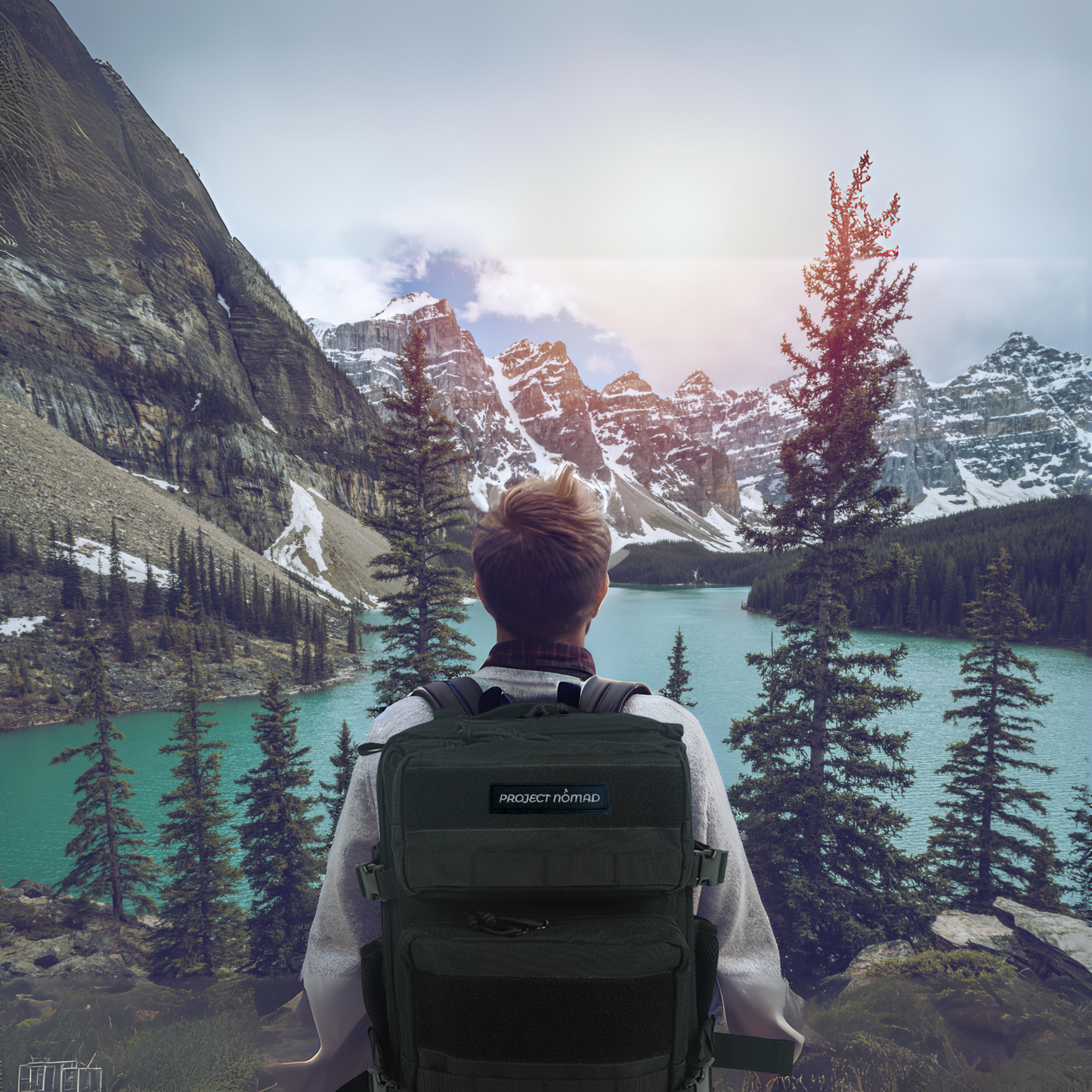Black Tactical Backpack (45L)