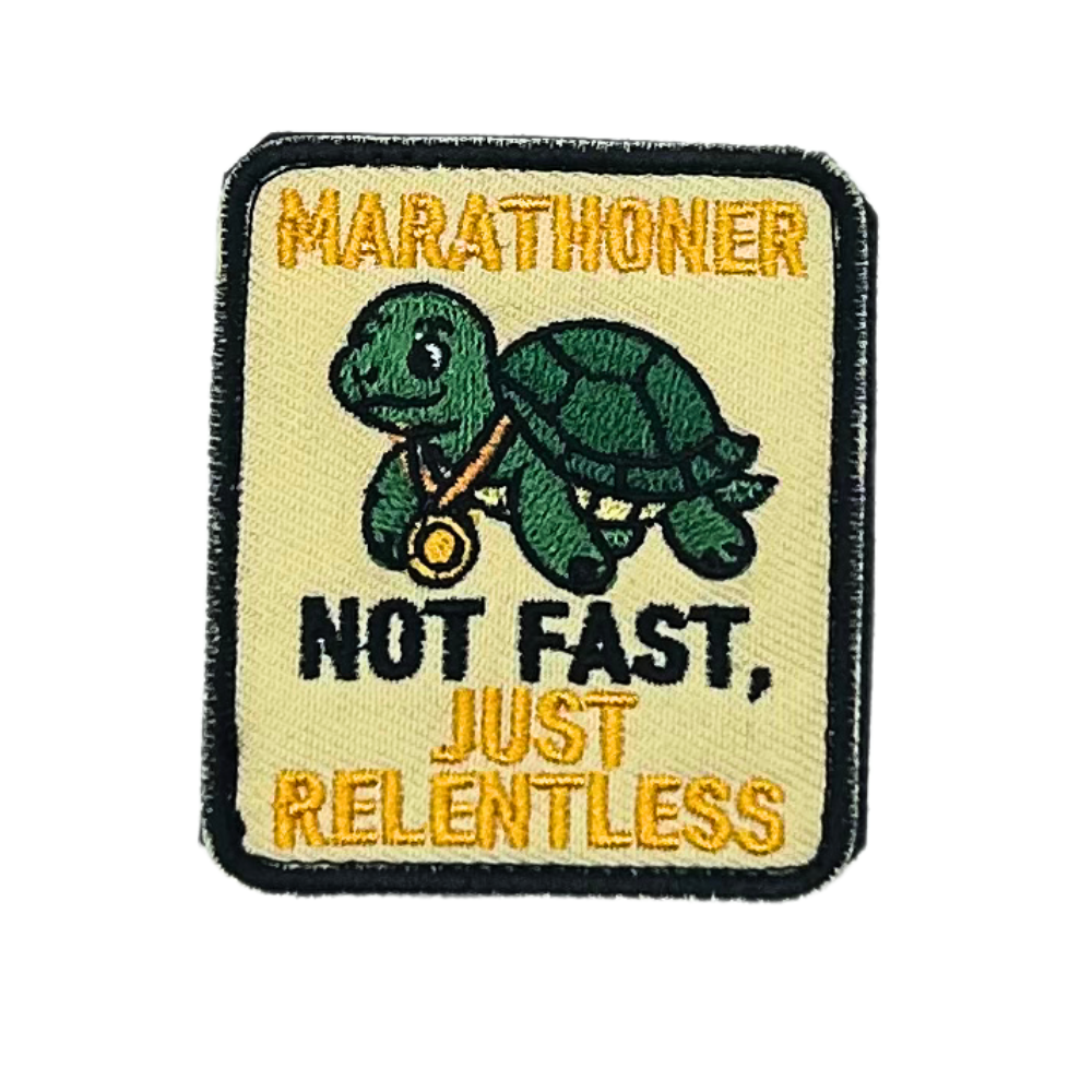 Marathon Runner Embroidered Hook Velcro Patch