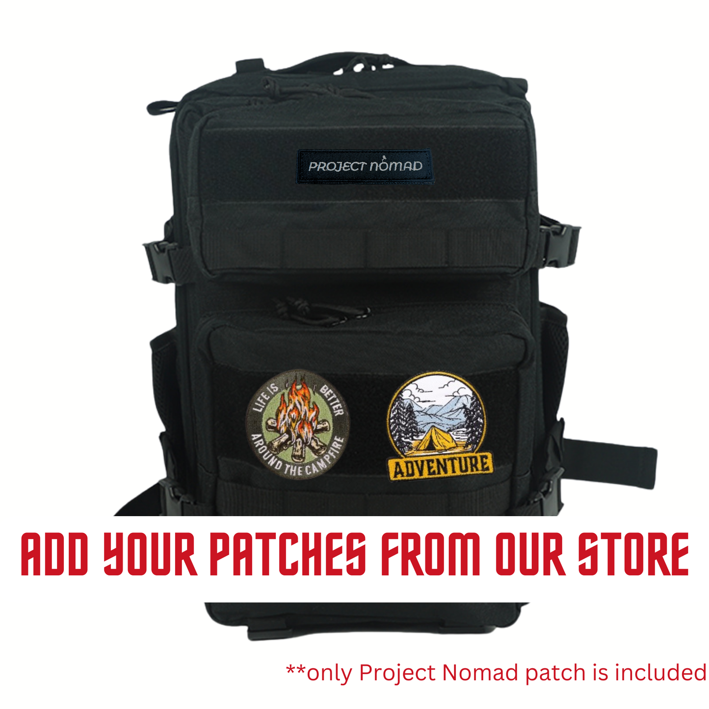 Black Tactical Backpack (45L)