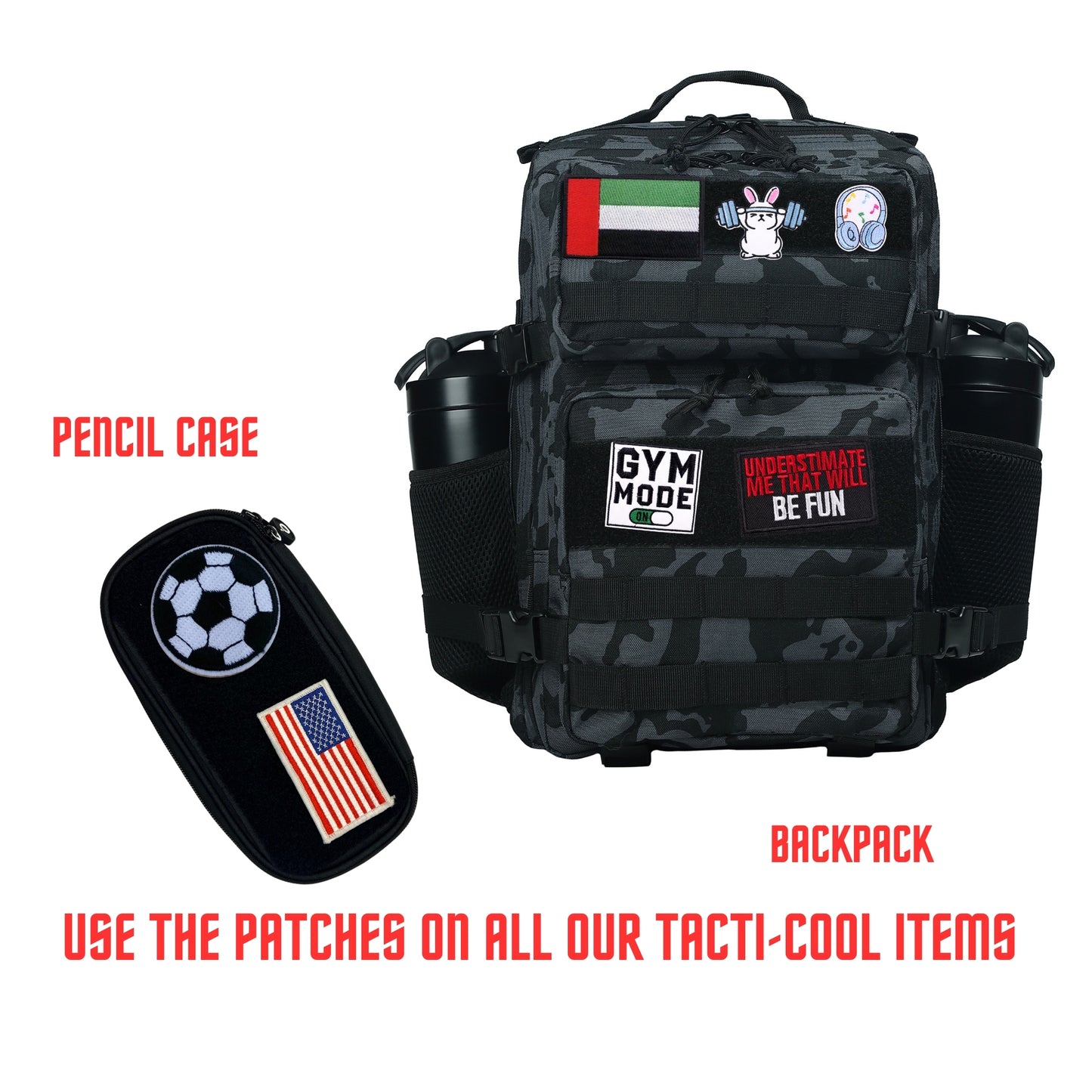 Gym One More Rep Embroidered Hook Velcro Patch