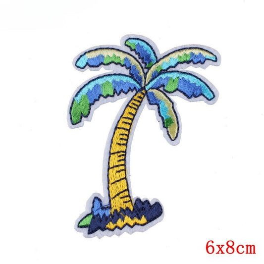 Palm tree Embroidered Hook Velcro Patch