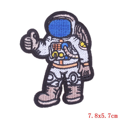 Astraunaut Embroidered Hook Velcro Patch