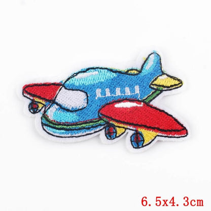 Airplane Embroidered Hook Velcro Patch