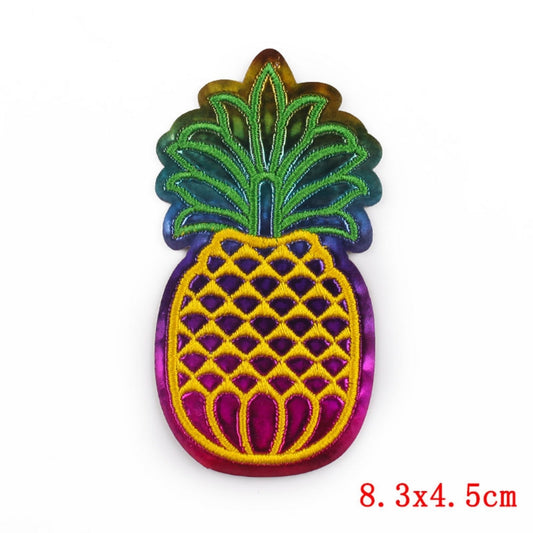 Pineapple Embroidered Hook Velcro Patch