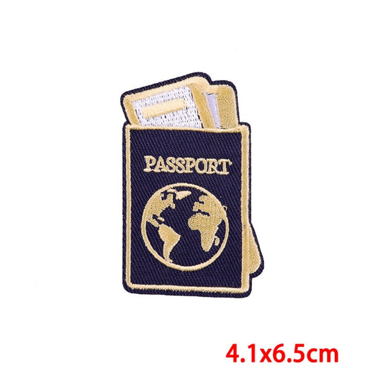 Travel Embroidered Hook Velcro Patch