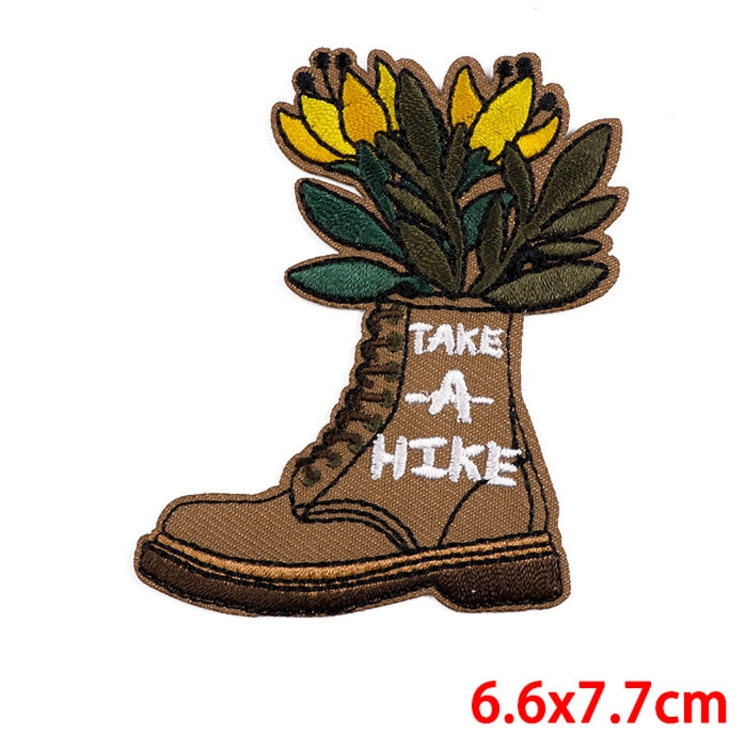 Hiking Embroidered Hook Velcro Patch