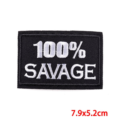 Savage Embroidered Hook Velcro Patch