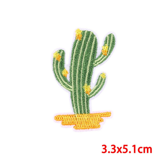 Cactus Embroidered Hook Velcro Patch