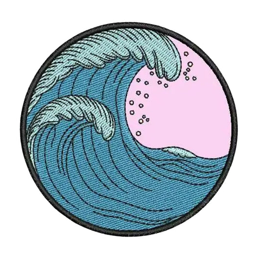 Beach Sea Embroidered Hook Velcro Patch