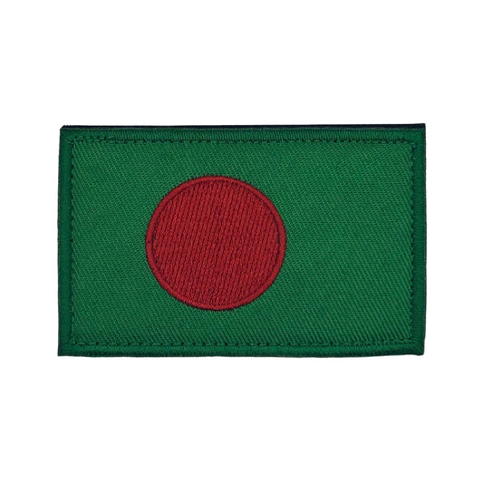 Bangladesh Flag Embroidered Hook Velcro Patch