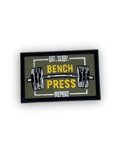 Bench Press Embroidered Hook Velcro Patch