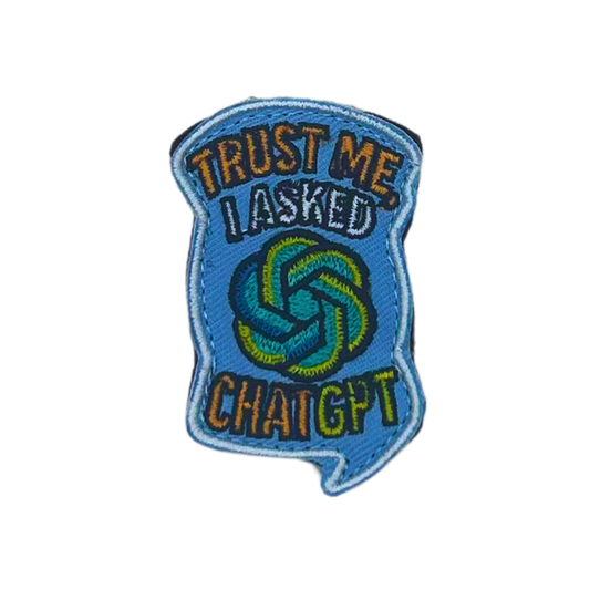 ChatGPT - FUNNY Collection Embroidered Hook Velcro Patch