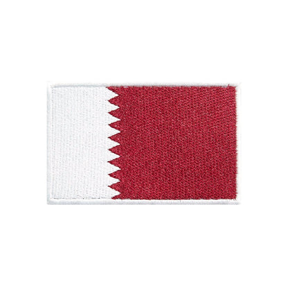 Qatar Flag Football Final World Cup 2026 Embroidered Hook Velcro Patch