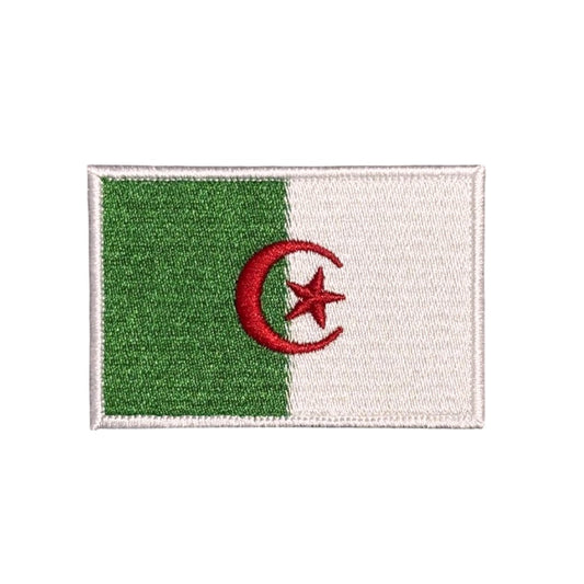 Algeria Flag Football Final World Cup 2026 Embroidered Hook Velcro Patch