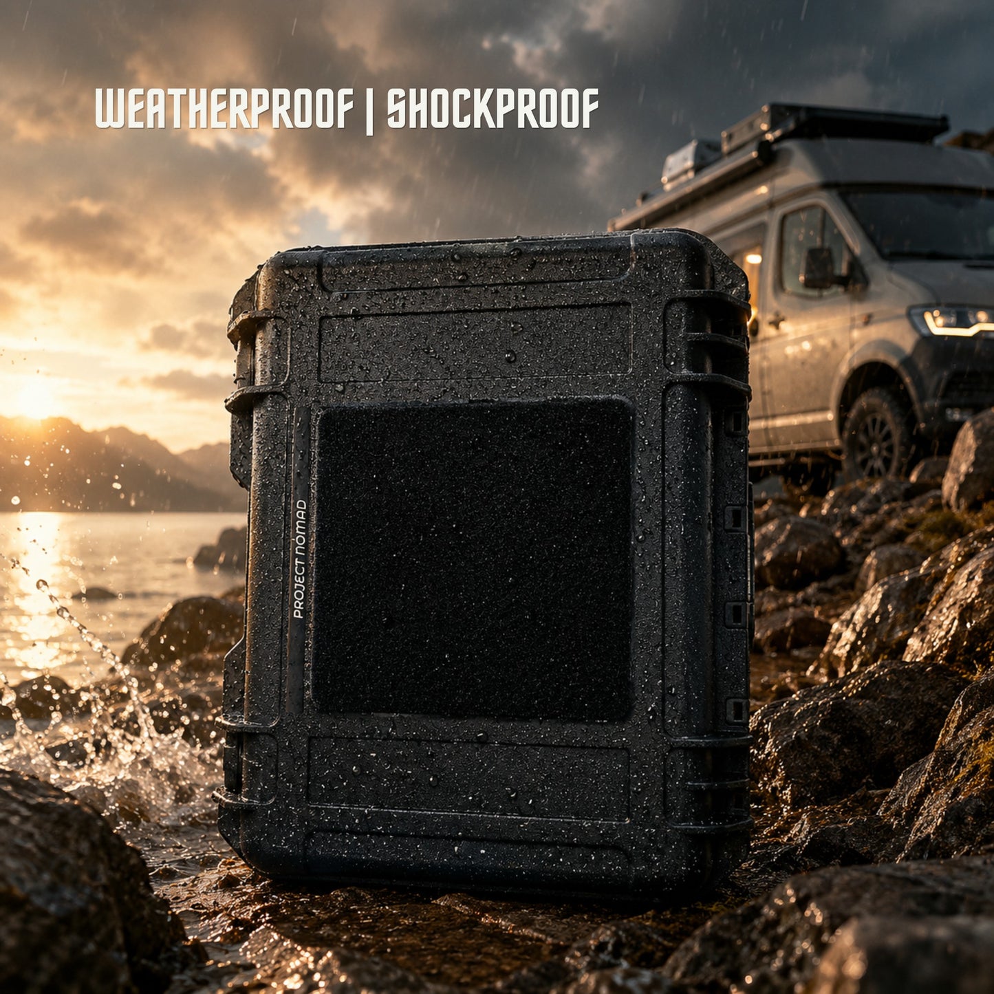 Project Nomad Starlink Mini Hard Case – Weatherproof Protective Case for Starlink V4 Satellite Dish, Modem & Accessories, RV Mount Kit Compatible, Velcro Patch Panel for Camping & Travel, Bag for Star link