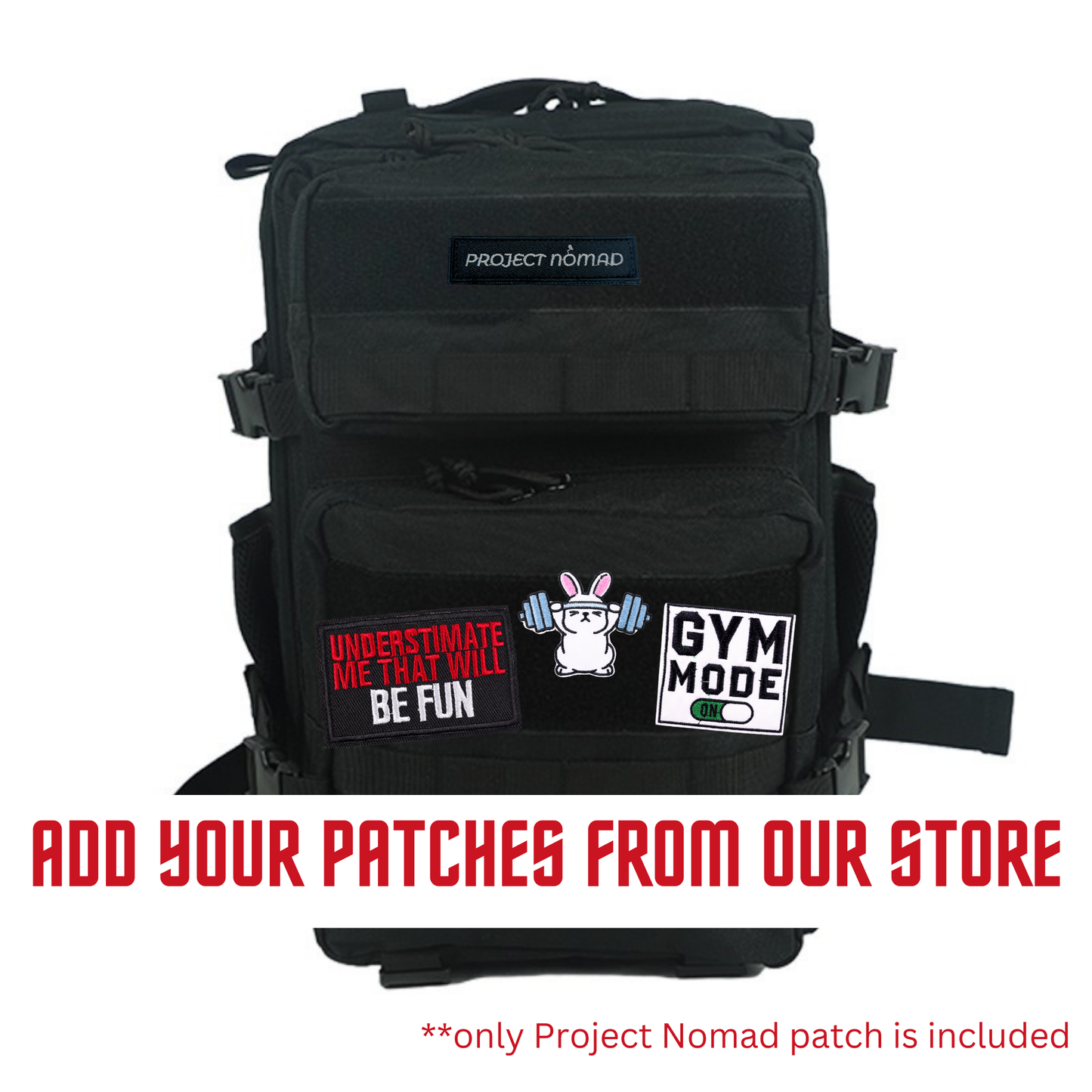 Black Tactical Backpack (25L)