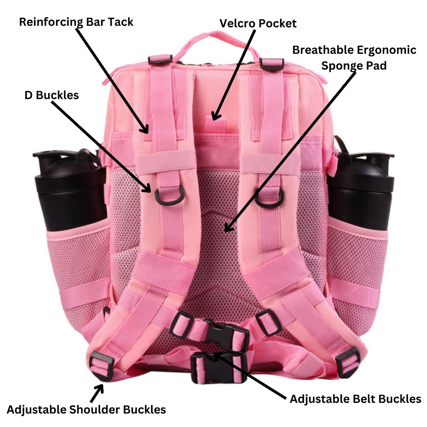 Pink Tactical Backpack (25L)