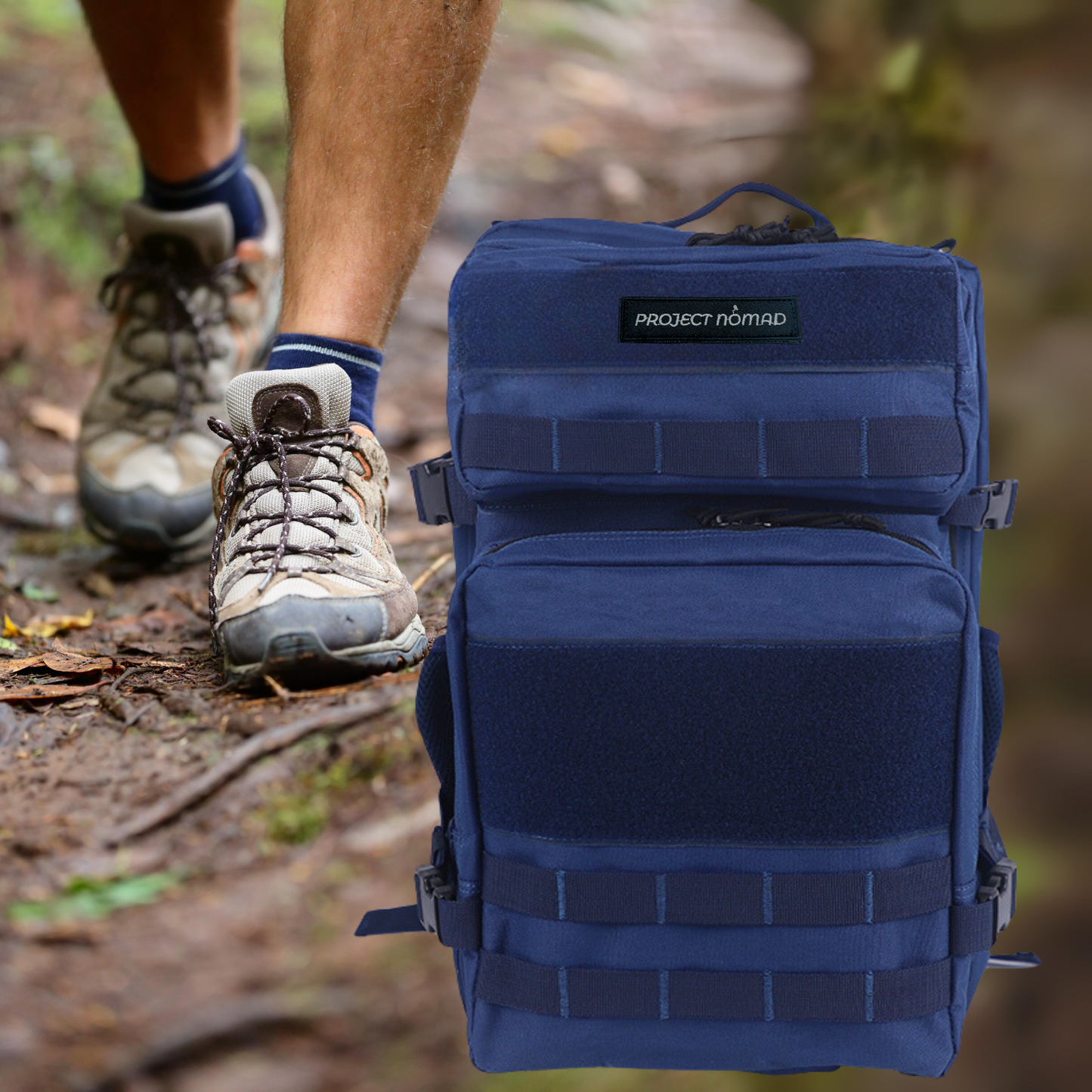 Blue Tactical Backpack (45L)