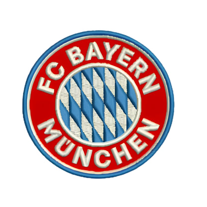F.C. Bayern Munchen, FOOTBALL Collection Embroidered Hook Velcro Patch 8x8cm