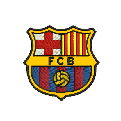 F.C. Barcelona Club, FOOTBALL Collection Embroidered Hook Velcro Patch 8x8cm