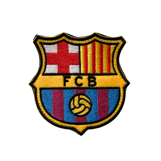 F.C. Barcelona Club, FOOTBALL Collection Embroidered Hook Velcro Patch 8x8cm