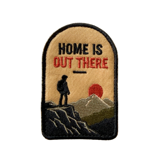 Home is Out There Adventure Collection Embroidered Hook Velcro Patch 5.2x8cm