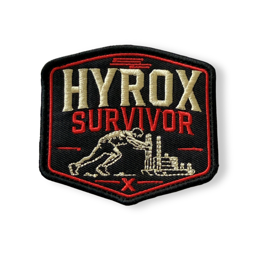 Hyrox Survivor You Too Embroidered Hook Velcro Patch 7.3x8cm