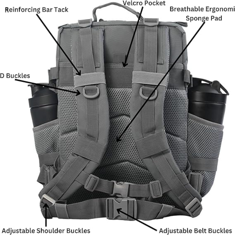 Grey Tactical Backpack (25L)